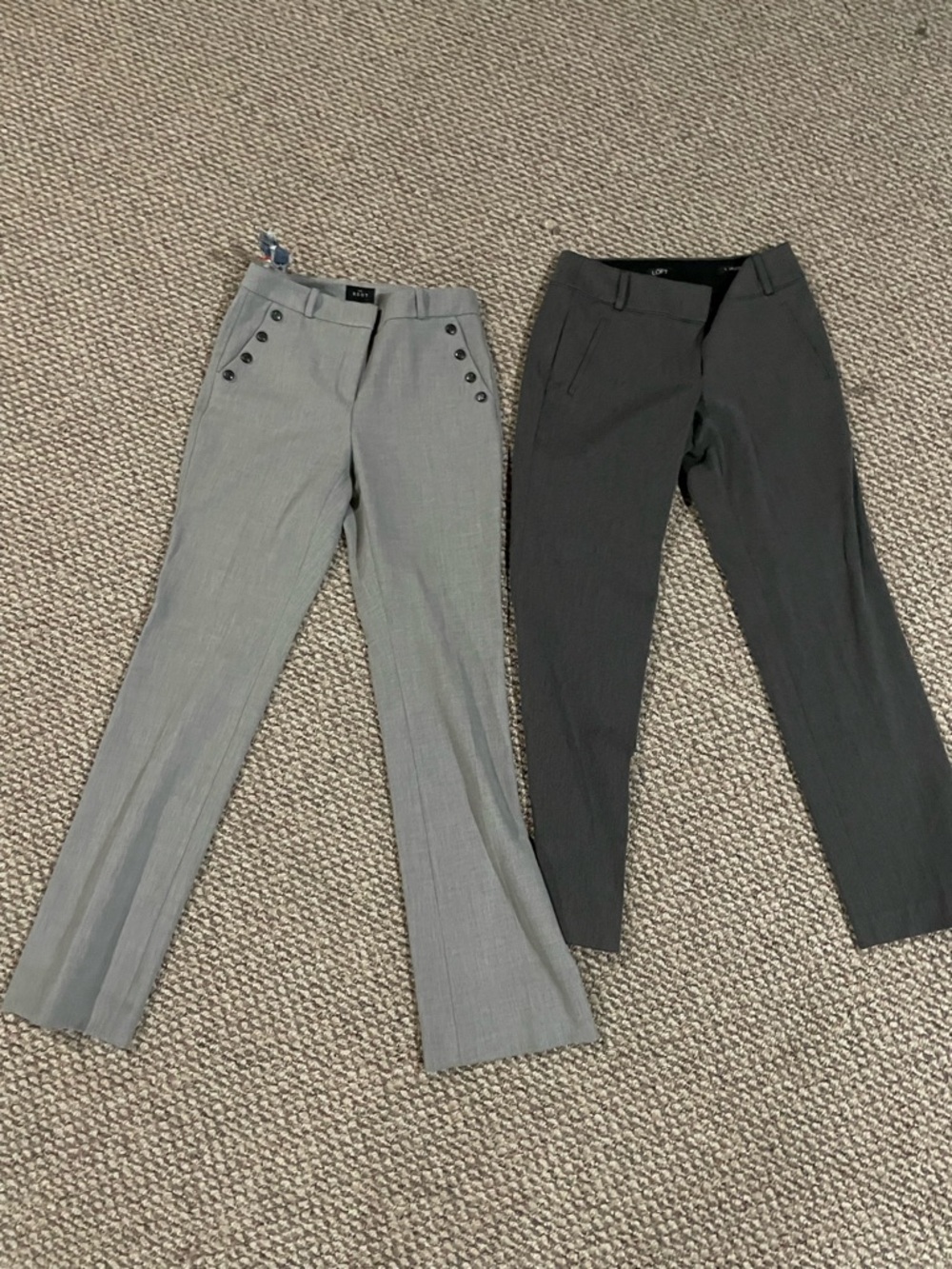 Size 2 Gray and Charcoal Women's Dress Pants Duo